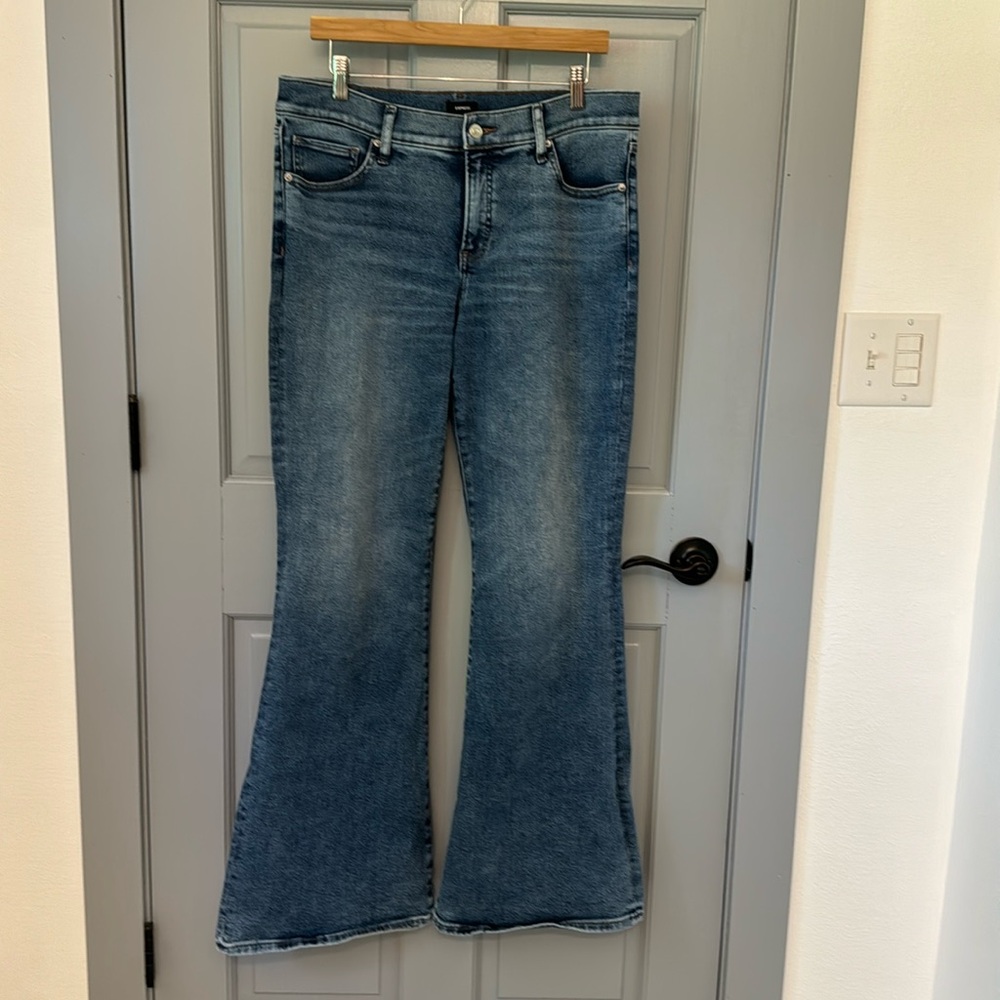 Express medium wash boot cut jeans